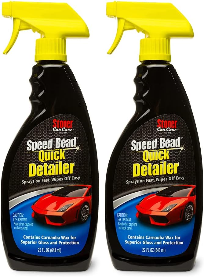 Stoner Car Care 92354-2PK Speed Bead Quick Detailer Spray – Fast Detail Spray for Dust, Smudges and Light Contaminants – Enhances Gloss and Slickness With Carnauba Wax – 22 fl oz (Pack of 2)