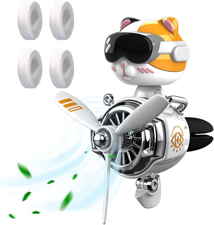 Pilot Car Air Freshener, Cute Dog Car Vent Clip Air Freshener Automotive Air Outlet Fan Diffuser, Automotive Interiors Vent Decoration (Shake Head Style - Dog)