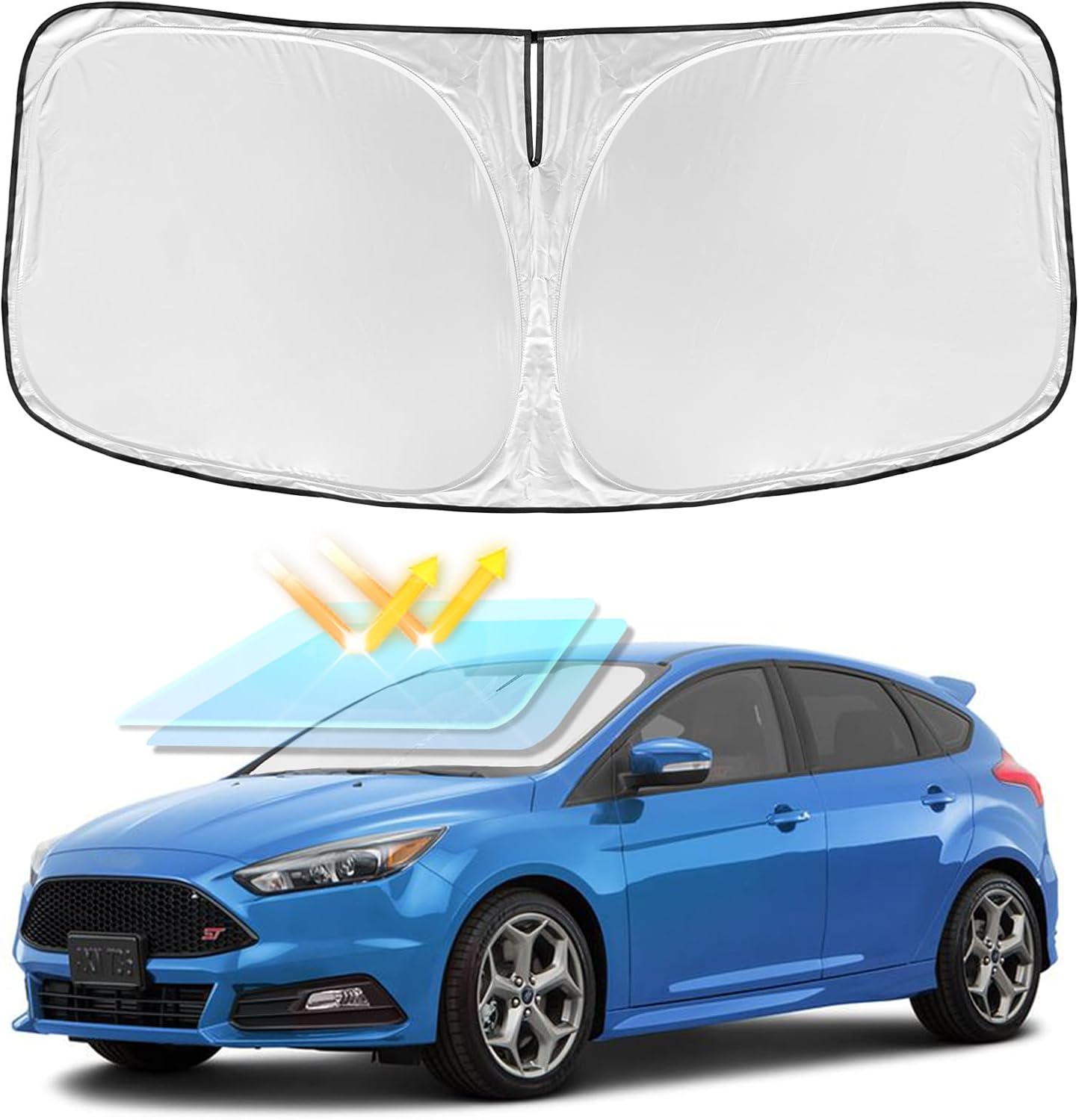 for Toyota Tacoma 2016-2023 2024 2025 2026 Sun Shade Sunshade Windshield Cover - 4 Layers Front Window Shade Custom Fit Tacoma 2Dr 4Dr Pickup Sun Visor 240T Shade Blocks UV Rays Car Accessories - Colors G