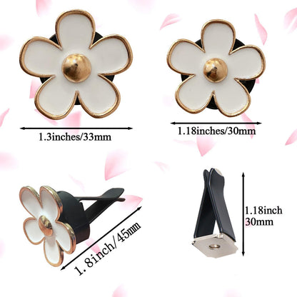 Car Air Freshener Vent Clips for Women 8 Pieces Cute Car Vent Clips Decorations Daisy Flower Car Accessories Air Freshener Clips for Christmas Anniversary Girls Gift (8 pcs white pink)