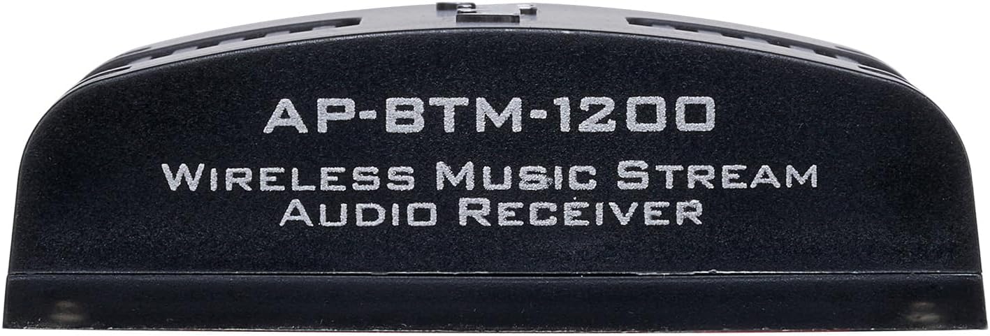 Audiopipe Marine Wireless Music Stream Audio Receiver (AP-BTM-1200), Blutooth 5.0 Adaptor, RCA Stereo Outputs, Perfect for Marine, ATV, UTV, Golf Car, Home Music