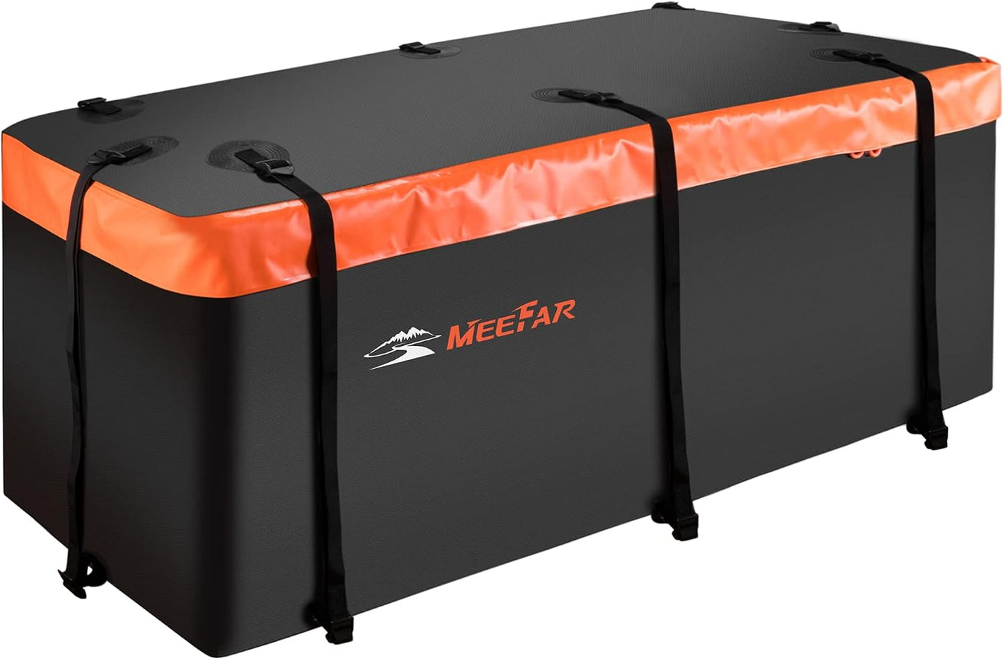 MeeFar Rooftop Cargo Carrier Car Roof Bag 21 Cubic Feet 100% Waterproof Car Top Carrier, Fits All Vehicle with/Without Rack,Include Anti-Slip Mat,10 Reinforced Straps,6 Door Hooks,Luggage Lock