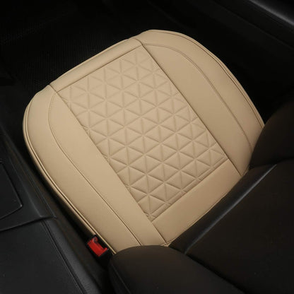 Black Panther Luxury Faux Leather Car Seat Cover Front Bottom Seat Cushion Cover, Anti-Slip and Wrap Around The Bottom, Fits 95% of Vehicles - 1 Piece,Black