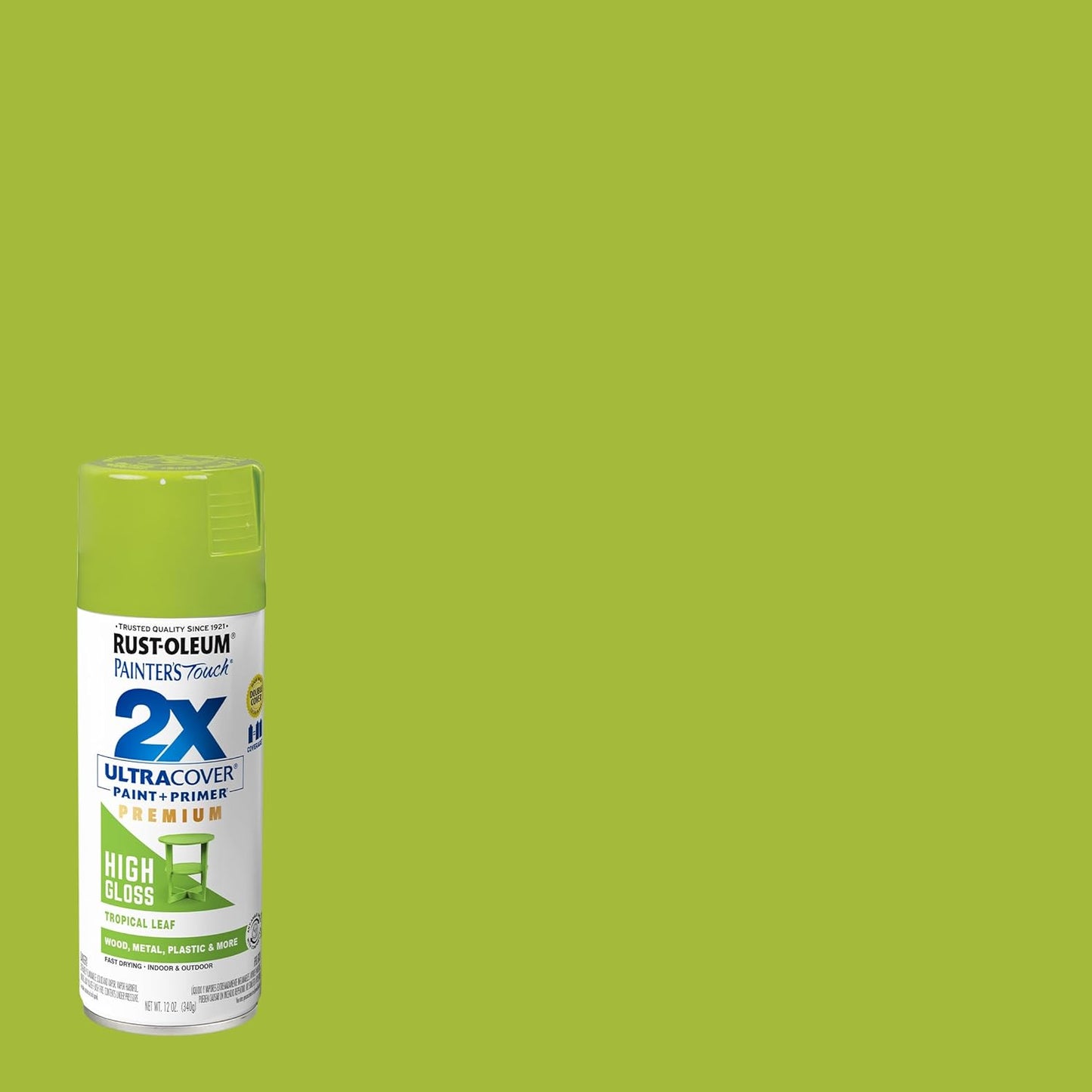 Rust-Oleum 334029 Painter's Touch 2X Ultra Cover Spray Paint, 12 oz, Gloss Clear - Colors A