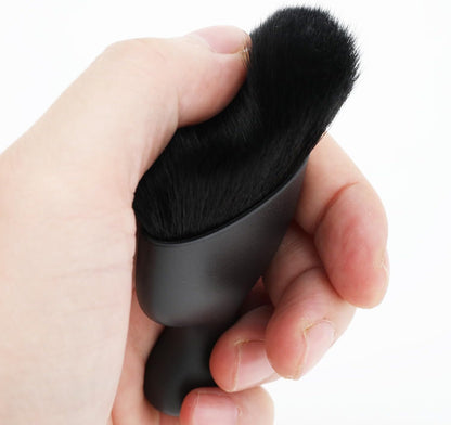 Car Detailing Brush, Soft Bristle Cleaning Brush, Scratch-Free Auto Duster Tool for Dashboard, Air Vents, Leather & Interior Cleaning (Black&Brown)