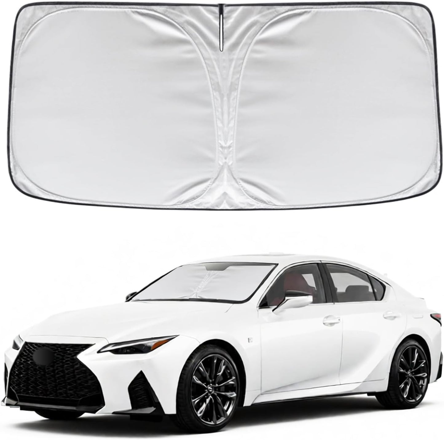 KAYZT Windshield Sun Shade for 2019-2025 2026 Chevy Silverado 1500 /GMC Sierra 1500 2500HD 3500HD Foldable Sunshade Front Window Custom Fit Car Accessories - Colors C
