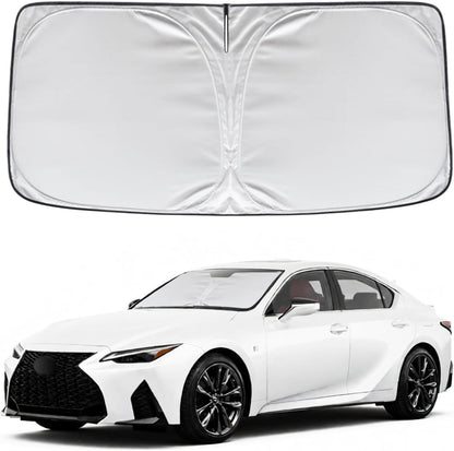 KAYZT Windshield Sun Shade for 2019-2025 2026 Chevy Silverado 1500 /GMC Sierra 1500 2500HD 3500HD Foldable Sunshade Front Window Custom Fit Car Accessories - Colors C