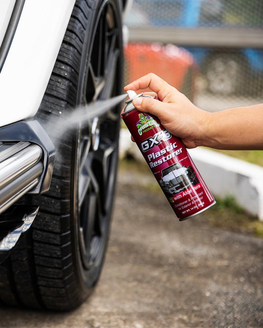 Cristal Products GX-3 Plastic Restorer – Black Plastic Restorer for Cars & Automotive Trim Restorer – Interior Car Cleaner & Exterior Faded Plastic, Vinyl & Rubber Renewer with Aloe Vera (8 fl oz)