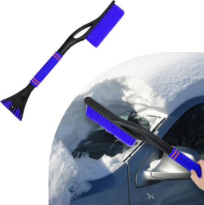 Dickno 24 Inch Car Snow Scraper and Brush, Detachable Scratch Free Ice Scraper with Ergonomic Foam Grip, Universal Winter Snow Removal Tool for Car Windshield Window (Black)