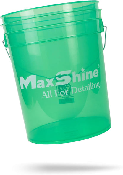 Maxshine 3.5 Gallon Universal Detailing Bucket (Red) – Car Wash Bucket for Scratch-Free Washing – Garage Storage & Auto Detailing Tool Holder – Holds Soap, Foam Cannon, Brushes, Microfiber Towels