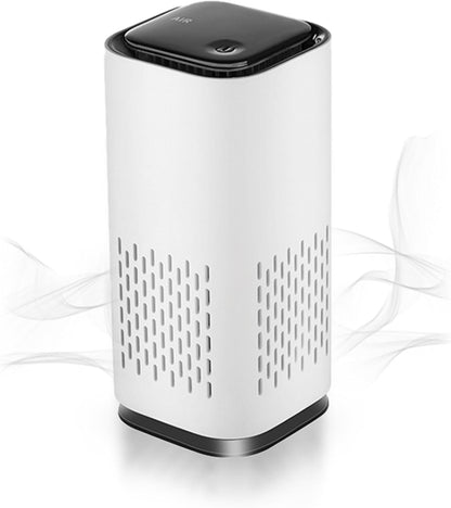 A1 2021 Mini HEPA USB-C Powered Air Purifier. Ultra Portable (5.2in tall, 6.7 ounces), Ultra Quiet. for Travel, In-Car and Desktop (White)