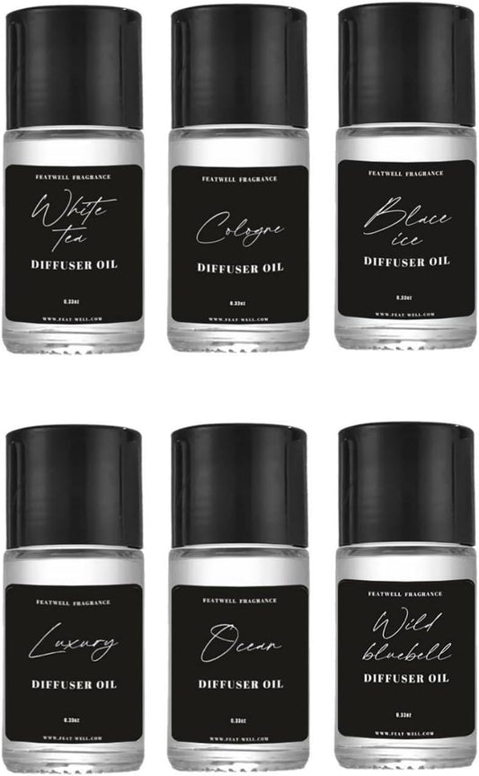 Featwell Car Air Freshener, Three Adjustable Modes Intelligent Car Aroma Diffuser, Rechargeable Car Aroma Diffuser, Black