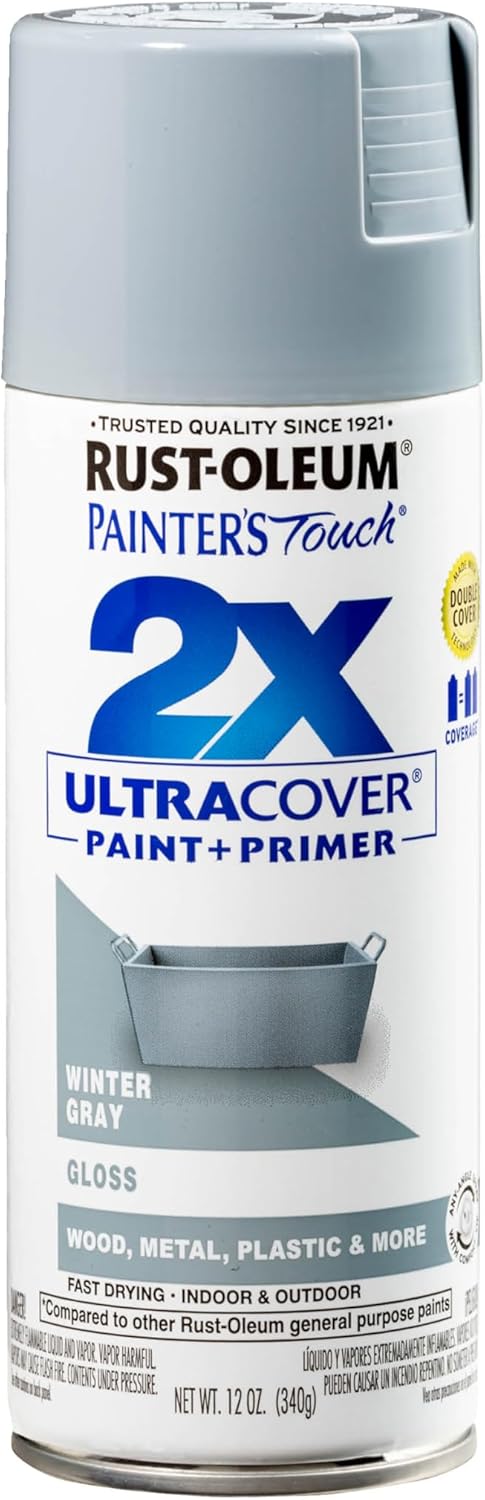 Rust-Oleum 334029 Painter's Touch 2X Ultra Cover Spray Paint, 12 oz, Gloss Clear - Colors D