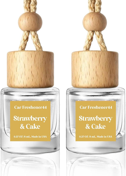HoogaLife Car Air Freshener Diffuser 2 Pack Hanging Air Freshener Diffuser - Vanilla Cream Fragrance Oil Air D iffuser for Car, 45+ days Long Lasting Fragrance Made in USA C ar Air Fresheners (V54)