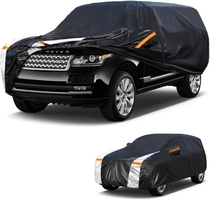 Large SUV Car Cover for Chevy Suburban 100% Waterproof All Weather, Heavy Duty Outdoor Full Exterior Covers Rain Sun Wind UV Protection. - Colors C