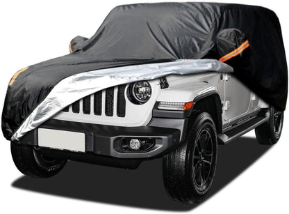 Full Car Covers for Sedan, Car Cover Waterproof All Weather Windproof Dustproof UV Protection Scratch Resistant Indoor Outdoor Univers