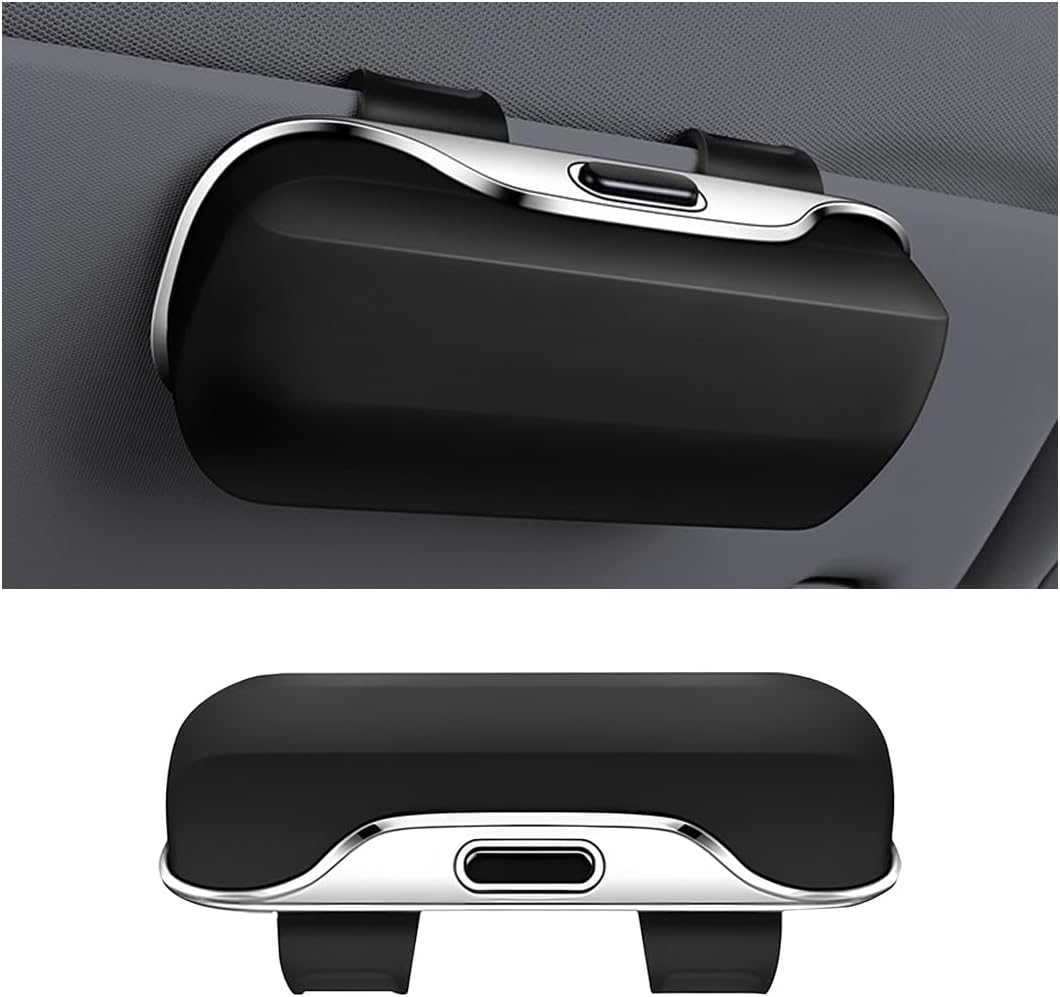 Car Sun Visor Organizer, Car Visor Pocket Wallet Pouch Holder, Vehicle Sunshade Glasses Case Storage Bag with Multi-Pocket Net Zipper, Auto Interior Accessories Universal for SUV Truck Van (Black)