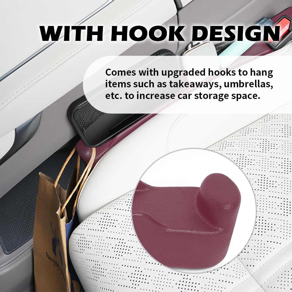 2PCS Car Seat Gap Filler Organizer,2 in 1 Car Gap Filler with Fill and Storage Function for Storing Phones Keys Cards,Universal Multifunctional No Drop Seat Guard for Cars