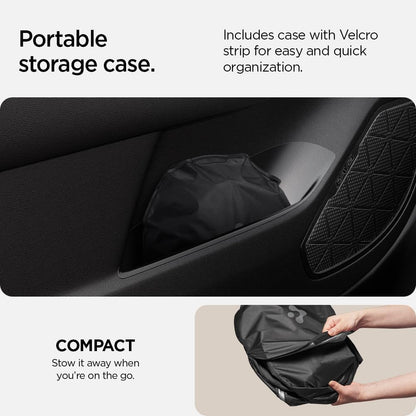 Spigen ZeroGap Windshield Sunshade for Tesla Model Y & 3, Maximum UV & Heat Protection, Dual Layer with Pocket | Car Accessories for Model Y Juniper, Model Y L, Model 3 Highland | Gift for Tesla Owner