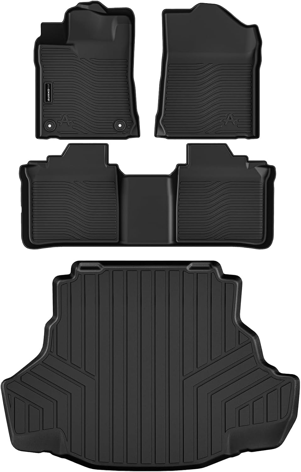 All Weather Floor Mat Fit for Toyota Corolla(Include Hybrid Exclude Hatchback) 2026 2025-2020 TPE Rubber Liners Corolla Accessories All Season Guard Odorless Anti-Slip Liner Black