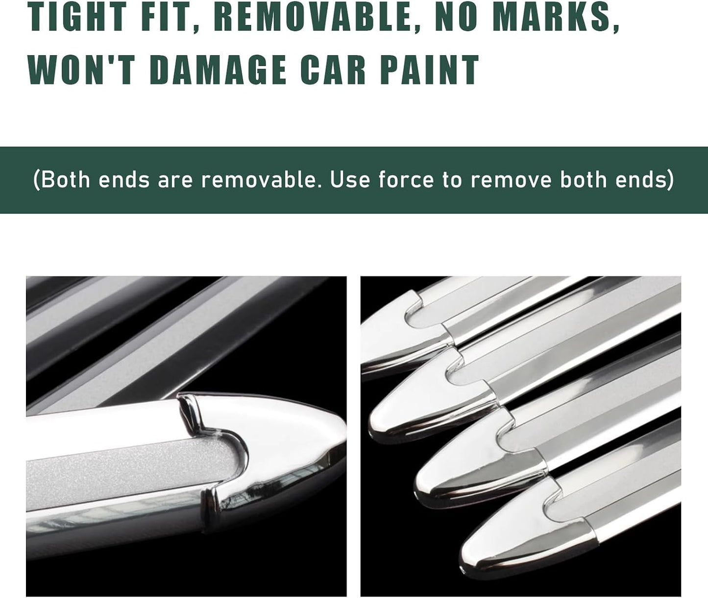4 PCS Car Bumper Protector Strip, Anti-Scratch Front and Rear Bumper Corner Trim Sticker, Anti-Collision Patch Bumper Guard Strip, Universal Car Accessories for SUV Truck