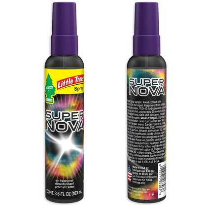 LITTLE TREES Car Air Freshener | Spray Provides a Long-Lasting Scent for Auto or Home | On-the-go Freshness | Black Ice, 6 Air Fresheners