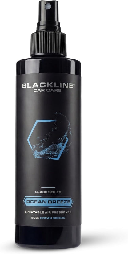 Blackline Car Care - Ocean Breeze Car Air Freshener Spray, Premium Odor Eliminator for Cars, Trucks, RVs, SUV, or Home Use - 8 fl OZ - Air Freshener - Ocean Breeze Spray