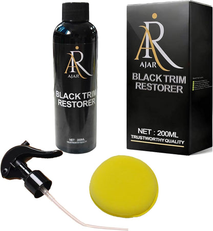 Black Trim Restorer for Cars, Plastic & Rubber Restorer Spray, Long Lasting UV Protection, Works on Bumpers, Mirrors, Tires, Lasts 8+ Months 6.7 Fl Oz
