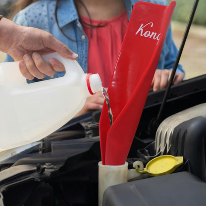 Plastic Oil Funnels for Automotive Use Set of 5, Large Flexible Fuel Funnel with Long Hose for Gas Transfer,Wide Mouth Gasoline Funnels for Cars Boat Canning and Bottle