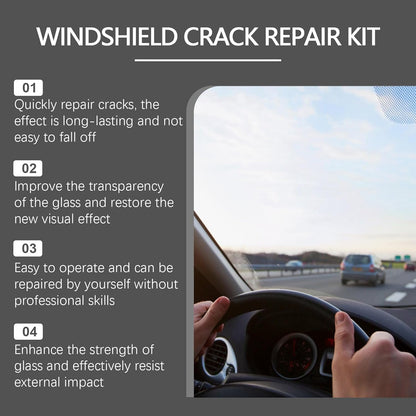 Upgrade Windshield Crack Repair Kit, Glass Repair Liquid for Cracks,Windshield Repair Kit for Chips and Cracks,Car Windshield Crack Gone Glass Repair Kit Nano Glass Repair Kit,Glass Repair Tool(2 Set)