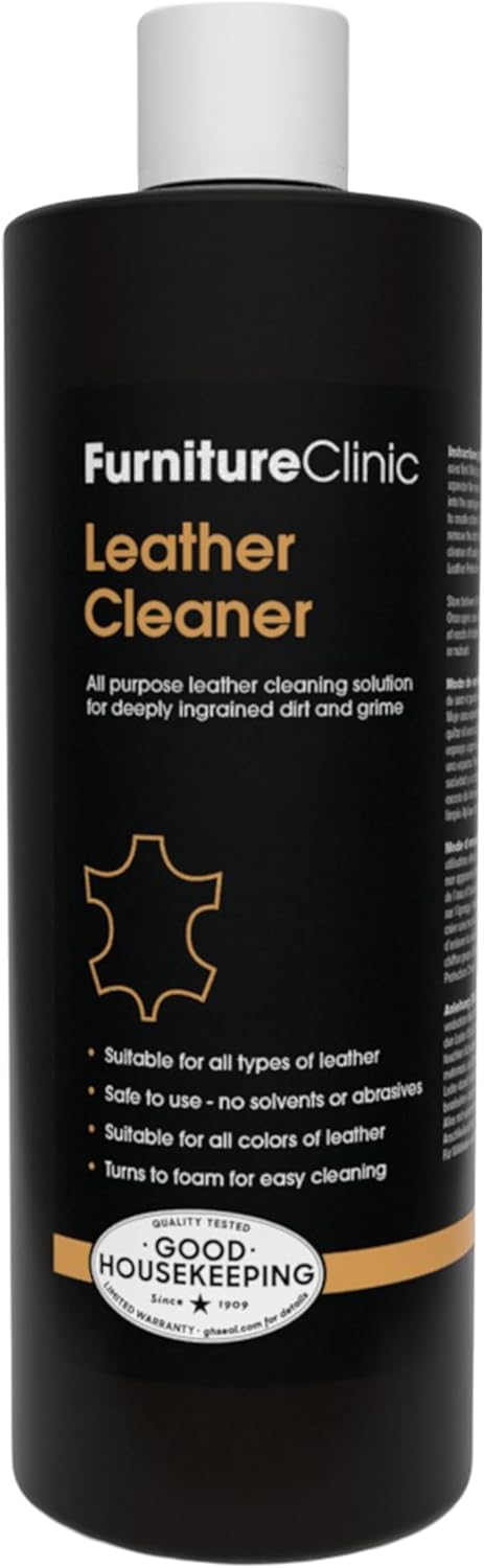 Furniture Clinic Leather Cleaning Wipes | 80 Count | 4-in-1 Clean, Nourish, Condition, & Restore Leather & Vinyl Furniture, Handbags, Jackets, Car Seats, Interiors & More | Residue & Streak-Free