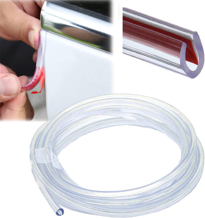 Car Door Edge Guards Clear, 16Ft Rubber Seal Protector U Shape Edge Trim Car Door Edge Protection Fit for Most Car