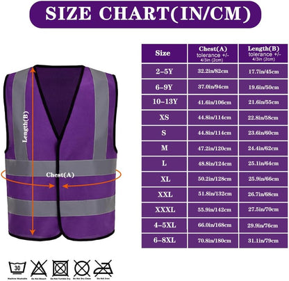 AYKRM 12 colour High visibility viz vest hi vis viz reflective work construction safety vest (XS-8XL) - Colors A