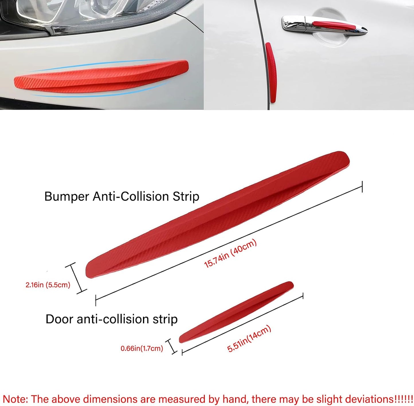 Anti-Collision Patch Car Bumper Guard Strip Anti-Scratch Bumper Protector Trim Universal Rear Bumper Protector Car Door Edge Guards Car Side Door Edge Guards Protector (Black-4Pack)