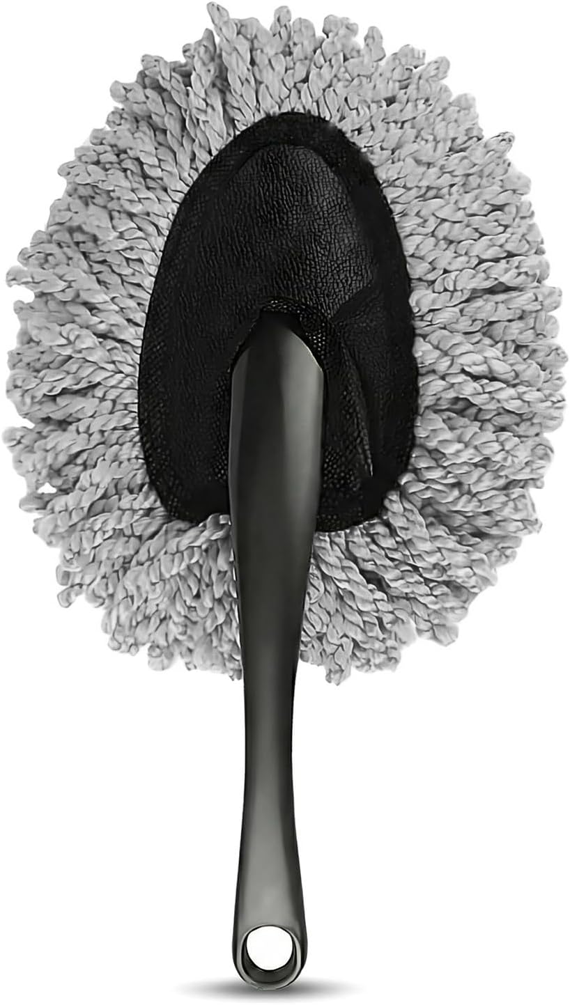 Car Dash Duster Brush, Super Soft Microfiber Duster Auto Dashboard Dust Detailing Tool, Multifunctional Scratch Free Dash Dust Cleaning Brush for Vehicle Home Kitchen (Blue)