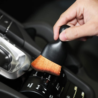 AOCISKA Car Interior Detailing Brush,Soft Bristle Cleaning Brush Car Detailing Brush Dusting Brush,Car Interior Cleaning Tool,Auto Detail Brush Car Dash Duster Brush (Black)
