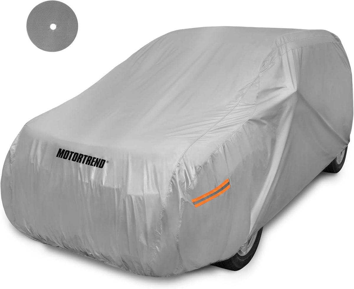 Motor Trend SafeKeeper Heavy Duty Car Cover Waterproof All Weather, Multi-Layered Truck SUV Car Cover for Snow Rain Sun UV Protection, Full Exterior Car Covers for Automobiles (Fits up to 190" Length)