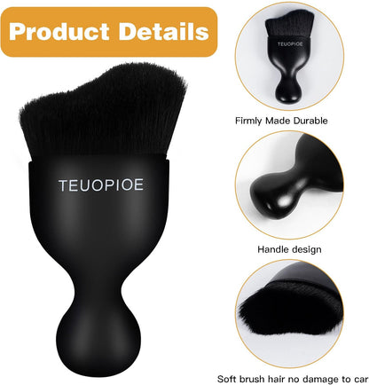 Car Interior Cleaning Brush, Car Duster Interior,Car Detailing Brush Dusting Brush,Car Interior Cleaning Tool, Auto Soft Hair Car Brush,Auto Interior Dust Brush for Air Vents(Brown)