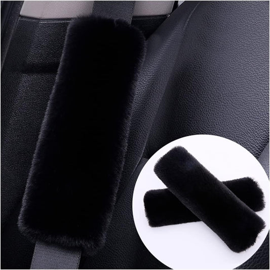 2PCS Fluffy Car Seatbelt Covers - Soft&Comfortable Plush Seat Belt Cushion Protects Shoulder - Universal Seat Belt Covers for Adults or Children Fits Car Truck SUV Van RV (Pink/2pcs)