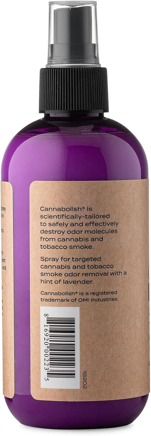 Cannabolish Lavender Smoke Odor Eliminator Spray and Air Freshener, 8 fl. oz, Natural Ingredients