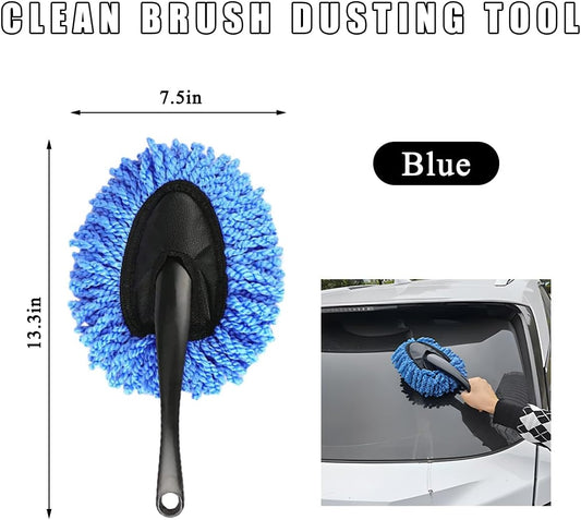 KVAEY Car Dash Duster Brush, Super Soft Microfiber Multi-Functional Car Cleaning Brush, Scratch Free Dash Dusting Tool with a Anti-Skid Handle for Vehicle Home Kitchen Cleaning (Gray)