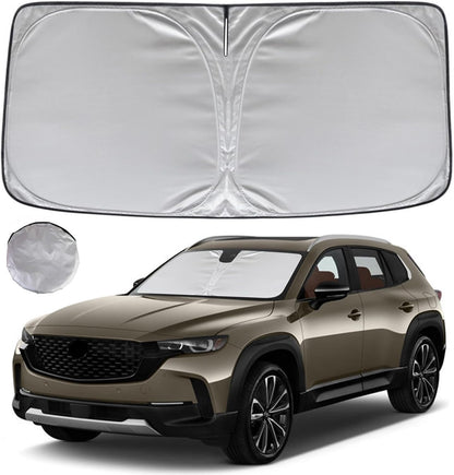KAYZT Windshield Sun Shade for 2019-2025 2026 Chevy Silverado 1500 /GMC Sierra 1500 2500HD 3500HD Foldable Sunshade Front Window Custom Fit Car Accessories - Colors C
