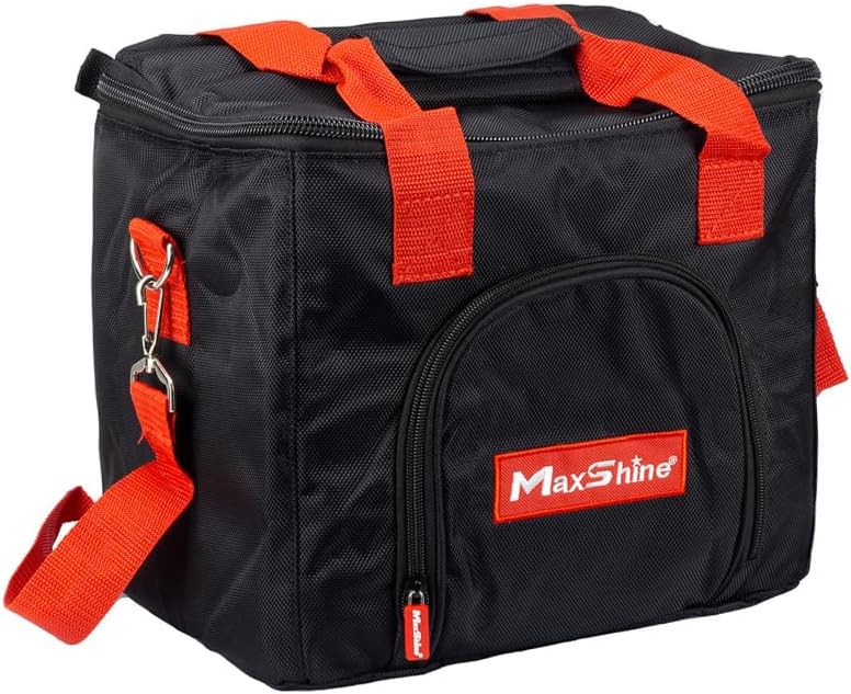 Maxshine Universal Detailing Tool Bag Tote with Belt & Handle | Durable 1680D Oxford Fabric | Compact Storage Organizer for Car Detailing Tools, Brushes, Bottles & Auto Care Accessories