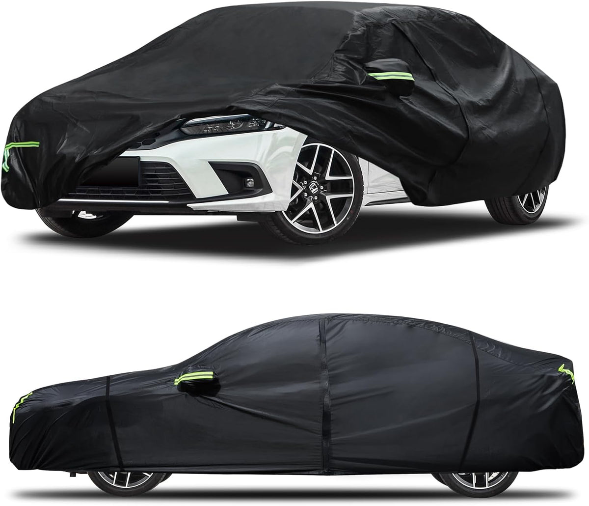 Car Cover Custom Fit for Honda CRV 1997-2025,Toyota RAV4 1996-2025, 6 Layers Truck Cover Waterproof All Weather for Automobiles,Outdoor Full Exterior Cover,Rain, Sun, Wind Protection,Black