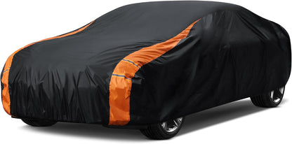 in Full Exterior Sedan Waterproof Car Cover All Weather, Waterproof,UV Resistant, Dustproof, and Snowproof Fit Toyota Camry,Tesla Model 3,Honda Accord,Nissan Altima,Kia K5 etc.Size A4