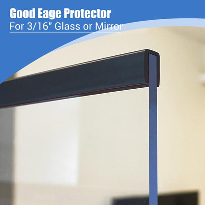 Rubber Edge Trim, Self-Adhesive Rubber Edge Trim, Edge Protector for Sheet Metal, EPDM Material, Fit 1/16"(1.0mm), Length 10Ft, Black Color, U Channel Edge Trim - Colors B