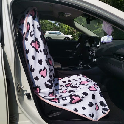 Car Seat Cover Protector Front Seats,for Gym Workout,Running,Swimming,Beach and Hiking,Waterproof Sweat Towel Bucket Seat Covers for Cars SUV Trucks (Black, 1Pcs)