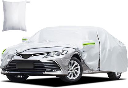Car Cover Custom Fit for Toyota Corolla 2000-2025, Honda Civic 1991-2025, Waterproof All Weather Full Exterior Cover Rain Sun Protector Car Cover with Door Zipper