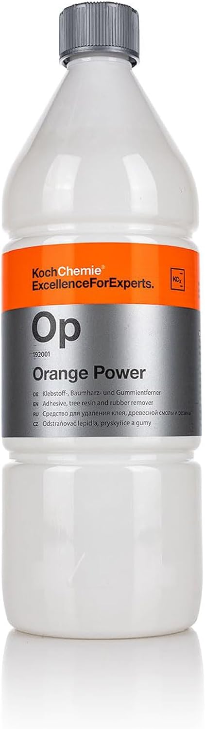 KOCHCHEMIE Orange Power 1 Liter - Adhesive, Tree Resin, and Rubber Remover; Free from Halogenated Hydrocarbons with a Fresh Orange Fragrance