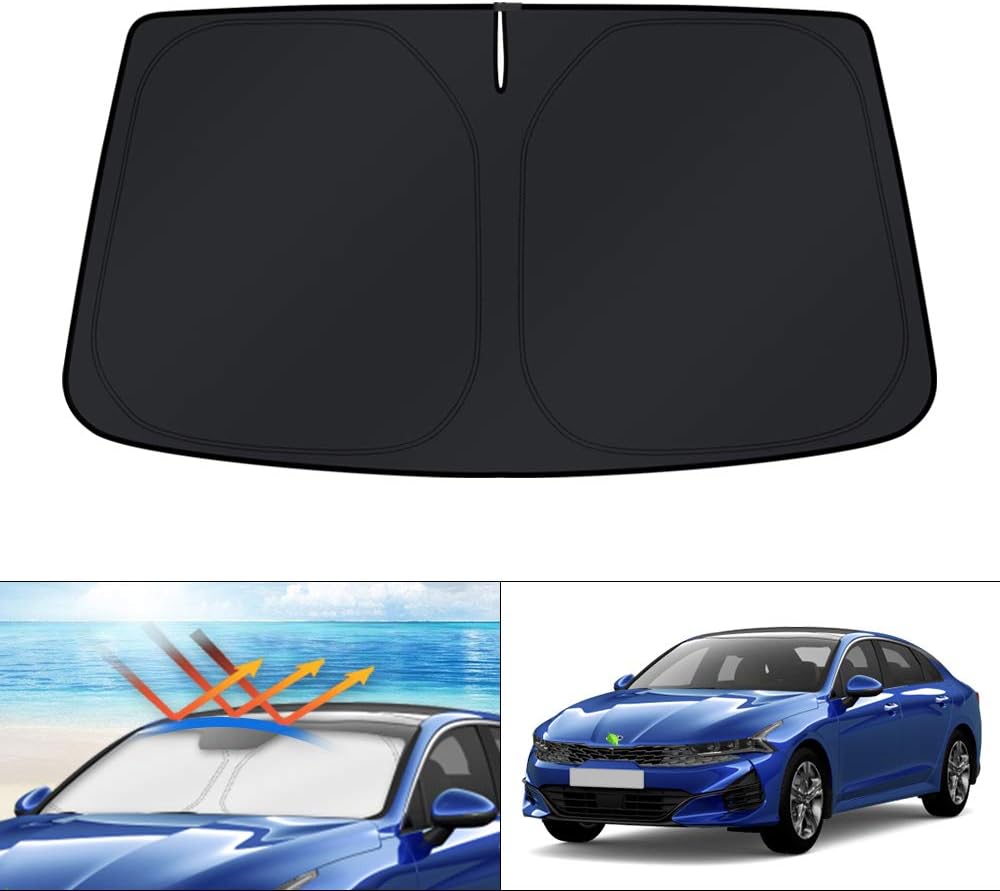 KUST Windshield Sun Shade for Toyota RAV4 2019-2022 2023 2024 2025 2026 Window Accessories Shade Sun Visor Cover Foldable Block UV Rays - Colors E
